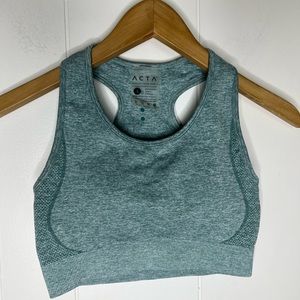 KORA / ACTA WEAR Women Sport-Bra Sz S Green Activewear